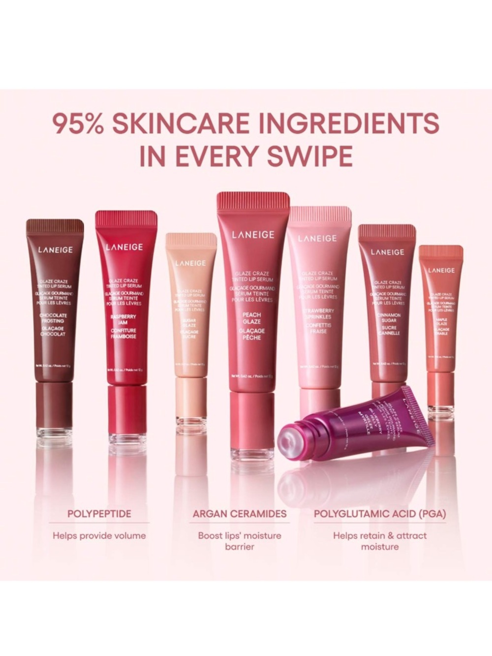 LANEIGE Berry Lip Sleeping Mask & Cinnamon Sugar Tinted Lip Serum - Pink - Picture 5 of 9